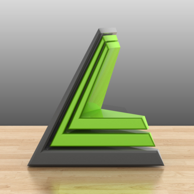 Photorealistic 3D Letter L Logo